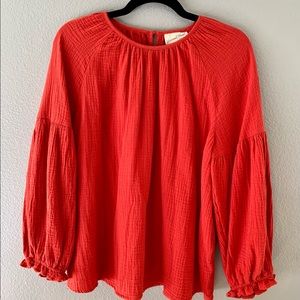 Festive red Top, size M